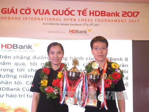 Lê Quang Liêm lần thứ 3 vô địch Giải cờ vua quốc tế HDBank 2017